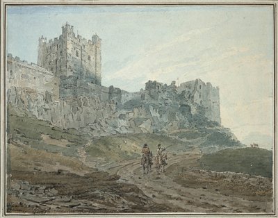 Bamburgh Castle, Northumberland, 18th century by Thomas Girtin